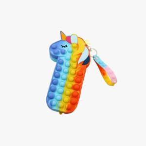 Unicorn Pop it Multicolor Silicone Pencil Box
